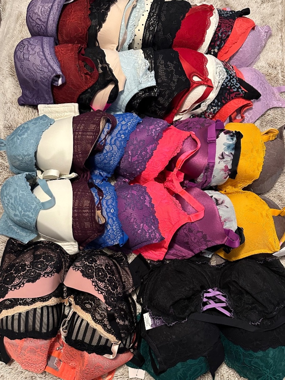 Massive Lace Bra Lot - 29x Bras - Bands 42-46